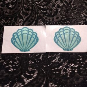 Silky Blue Green Shell Nipple Covers Self Adhesive Pasties